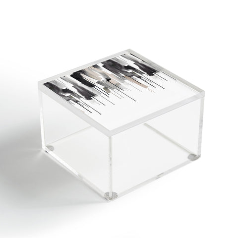 Ninola Design Watery stripes border Black Acrylic Box