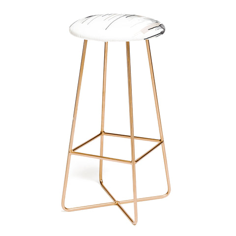 Ninola Design Watery stripes border Black Bar Stool