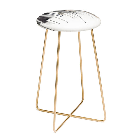 Ninola Design Watery stripes border Black Counter Stool