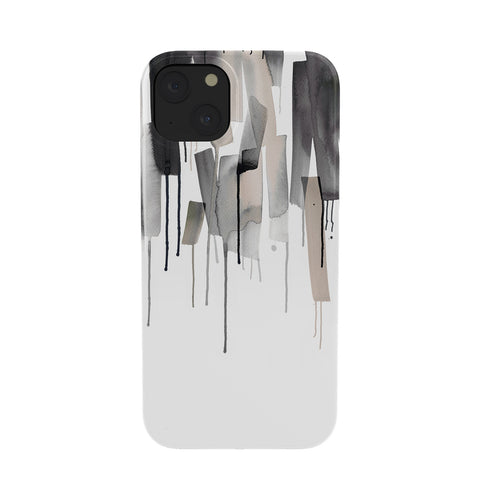 Ninola Design Watery stripes border Black Phone Case