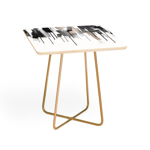 Ninola Design Watery stripes border Black Side Table