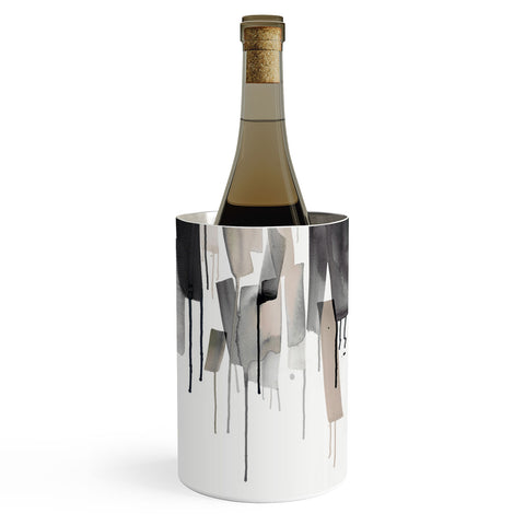 Ninola Design Watery stripes border Black Wine Chiller