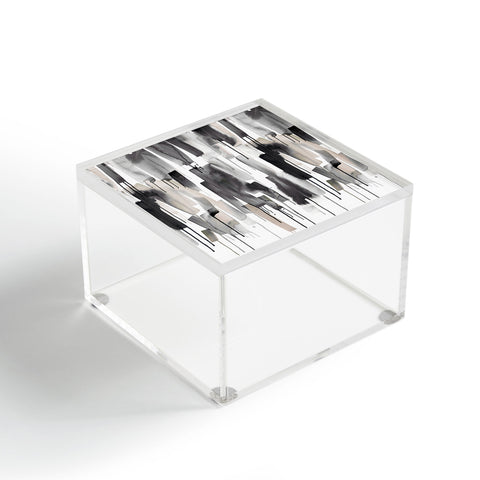 Ninola Design Watery stripes Japandi Black Acrylic Box