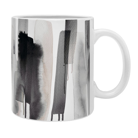 Ninola Design Watery stripes Japandi Black Coffee Mug