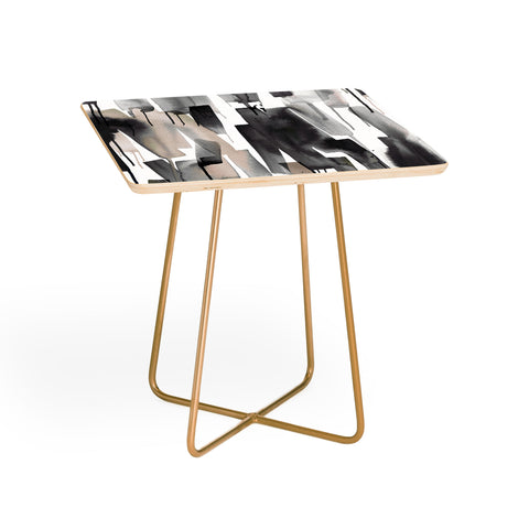 Ninola Design Watery stripes Japandi Black Side Table