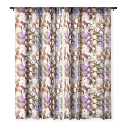 Ninola Design Watery summer flowers Sheer Window Curtain