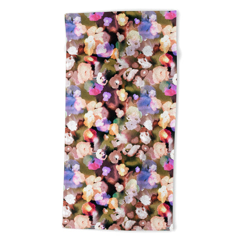 Ninola Design Watery summer flowers Beach Towel
