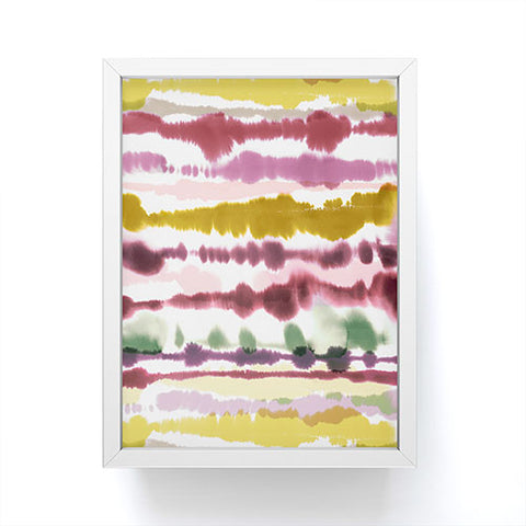 Ninola Design Waves Watercolor Lines Purple Framed Mini Art Print