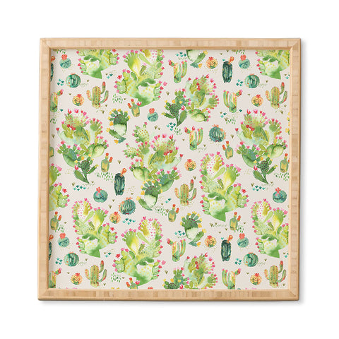 Ninola Design Western Cacti Natural Framed Wall Art