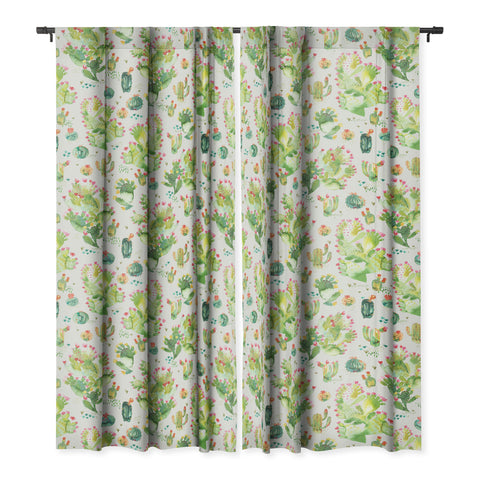 Ninola Design Western Cacti Natural Blackout Non Repeat