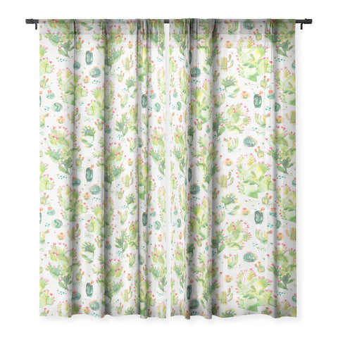 Ninola Design Western Cacti Natural Sheer Non Repeat