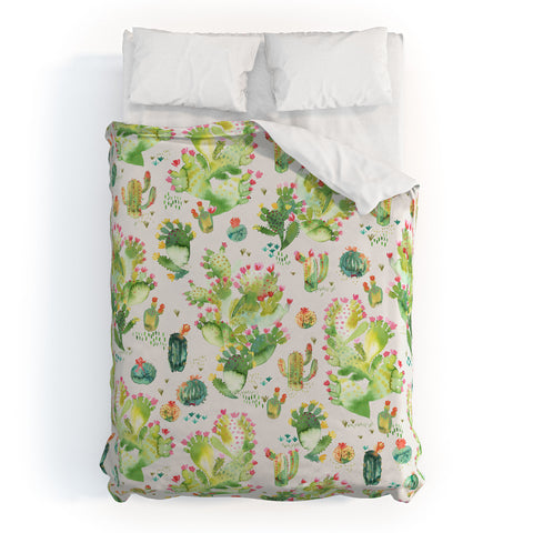 Ninola Design Western Cacti Natural Duvet Cover