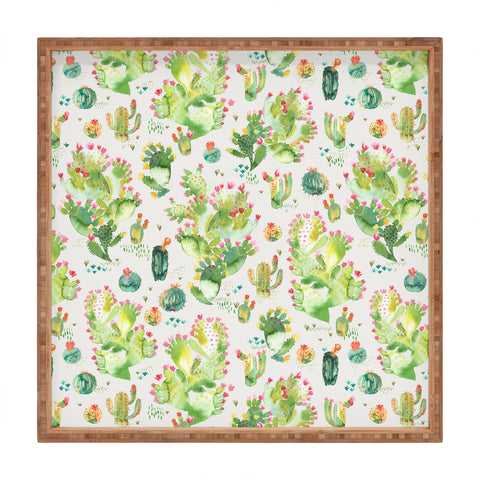 Ninola Design Western Cacti Natural Square Tray