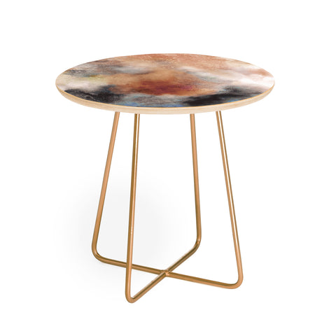 Ninola Design Western dunes abstract watercolor Round Side Table