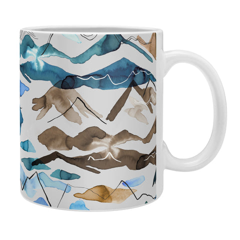 Ninola Design Western landscape watercolor Blue Coffee Mug