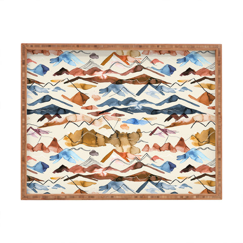 Ninola Design Western landscape watercolor Rectangular Tray