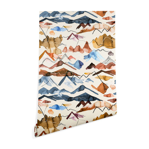 Ninola Design Western landscape watercolor Wallpaper
