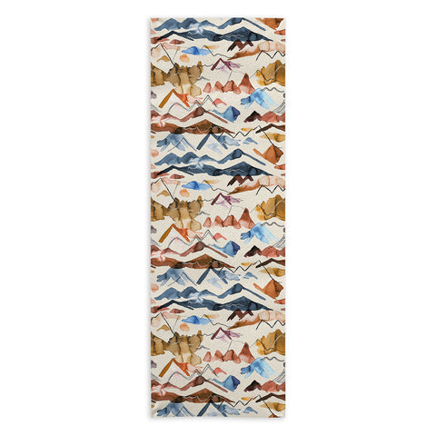 Ninola Design Western landscape watercolor Yoga Towel