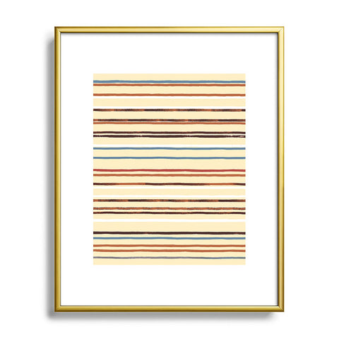Ninola Design Western Stripes Metal Framed Art Print