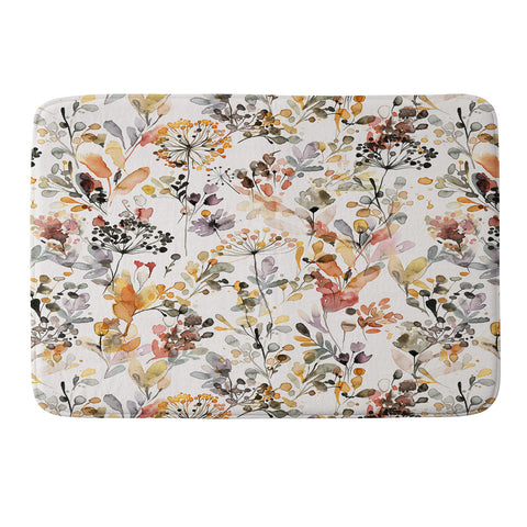 Ninola Design Wild grasses Rustic Organic holiday Memory Foam Bath Mat