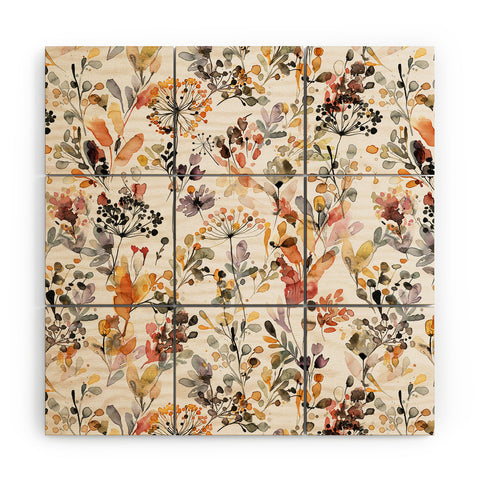 Ninola Design Wild grasses Rustic Organic holiday Wood Wall Mural