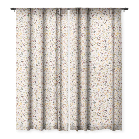 Ninola Design Wild nature Countryside Beige Sheer Window Curtain
