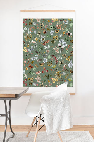 Ninola Design Wild nature Countryside Green Art Print And Hanger