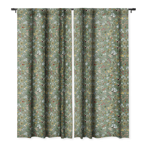 Ninola Design Wild nature Countryside Green Blackout Window Curtain