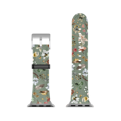 Ninola Design Wild nature Countryside Green Apple Watch Band