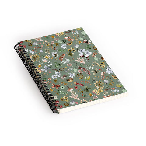 Ninola Design Wild nature Countryside Green Spiral Notebook