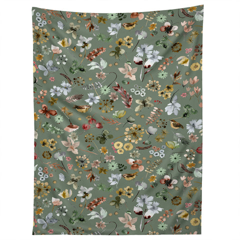 Ninola Design Wild nature Countryside Green Tapestry