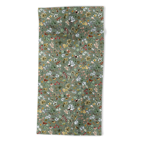Ninola Design Wild nature Countryside Green Beach Towel