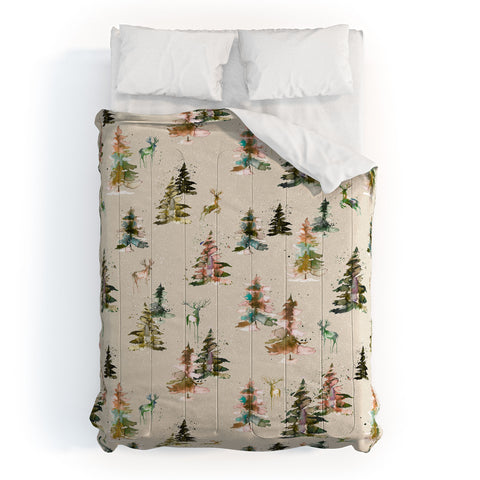 Ninola Design Winter deers forest Beige Comforter