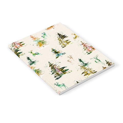 Ninola Design Winter deers forest Beige Notebook