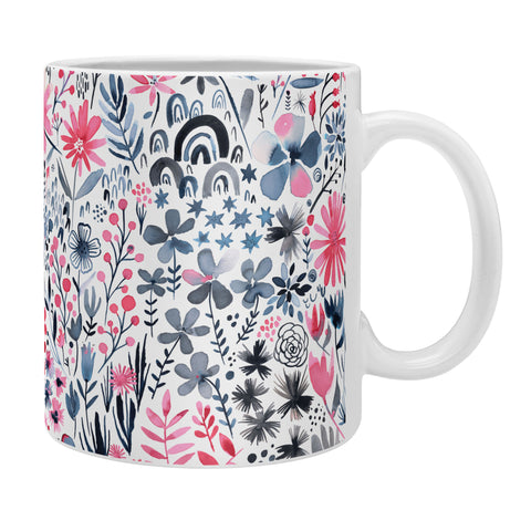 Ninola Design Winter ink flowers Coffee Mug
