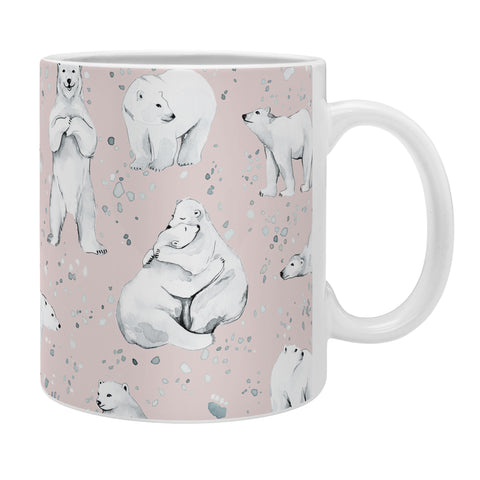Ninola Design Winter Polar Bears Pink Coffee Mug