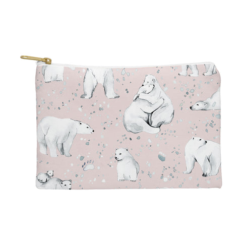 Ninola Design Winter Polar Bears Pink Pouch