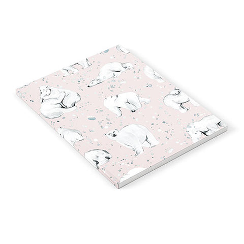 Ninola Design Winter Polar Bears Pink Notebook