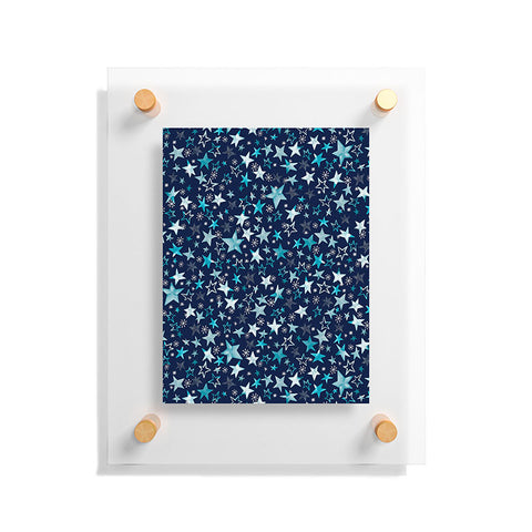 Ninola Design Winter stars classic navy Floating Acrylic Print