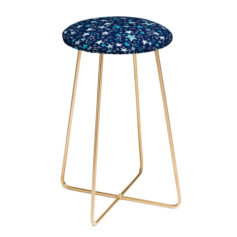 Ninola Design Winter stars classic navy Counter Stool