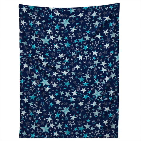 Ninola Design Winter stars classic navy Tapestry