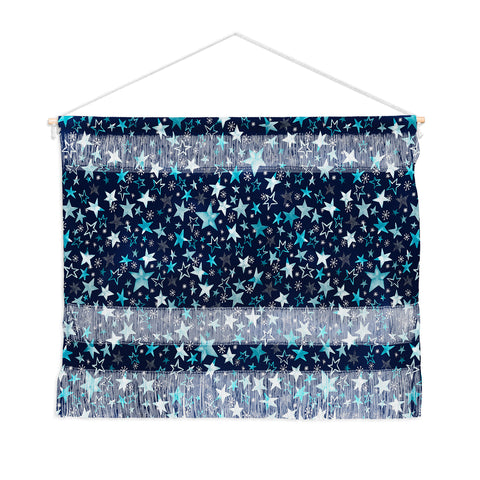 Ninola Design Winter stars classic navy Wall Hanging Landscape