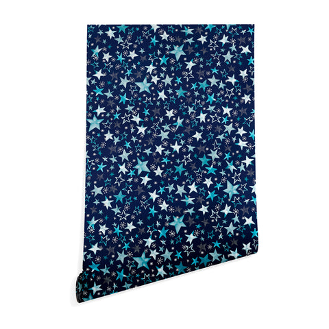 Ninola Design Winter stars classic navy Wallpaper