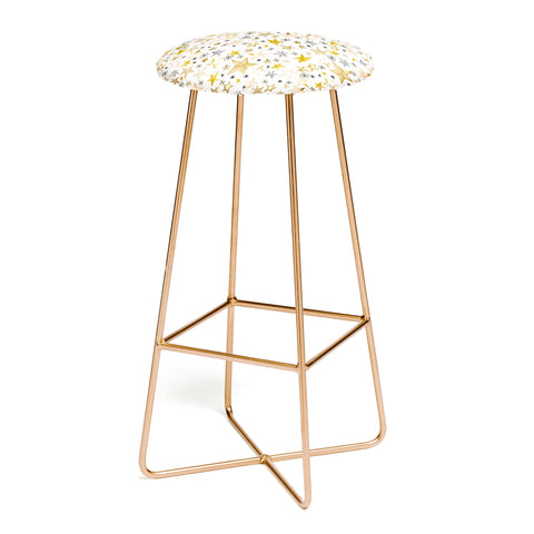 Ninola Design Winter stars holiday gold Bar Stool