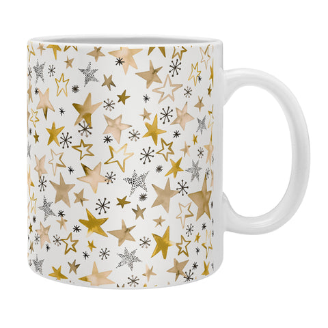 Ninola Design Winter stars holiday gold Coffee Mug