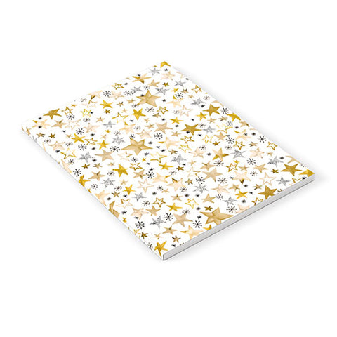 Ninola Design Winter stars holiday gold Notebook