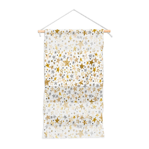 Ninola Design Winter stars holiday gold Wall Hanging Portrait