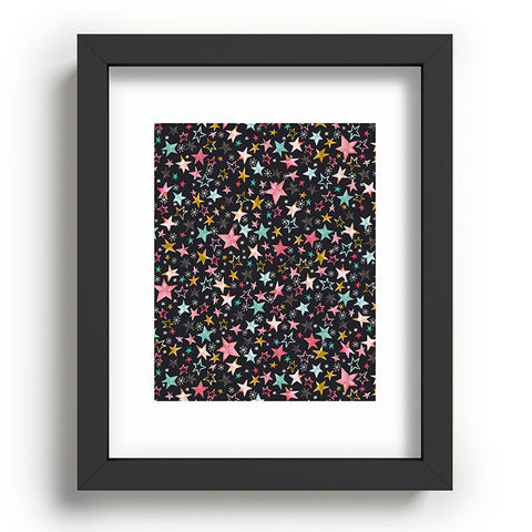 Ninola Design Winter stars modern holiday Recessed Framing Rectangle