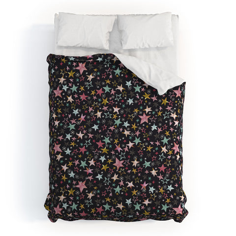 Ninola Design Winter stars modern holiday Comforter