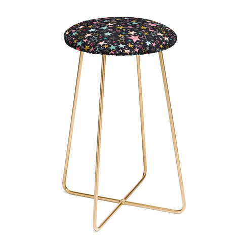 Ninola Design Winter stars modern holiday Counter Stool
